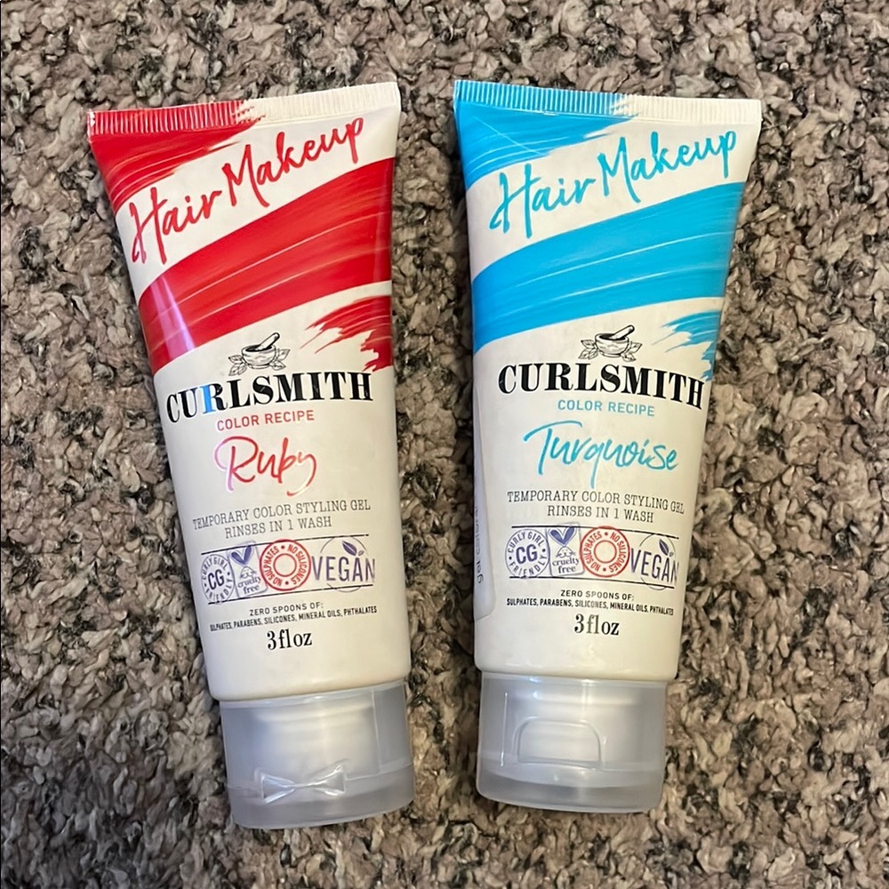 CurlSmith Hair Makeup Temporary Color Styling Gel - Ruby and Turquoise